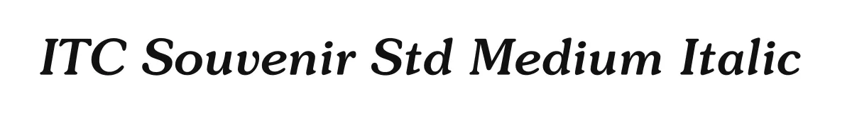 ITC Souvenir Std Medium Italic original font preview