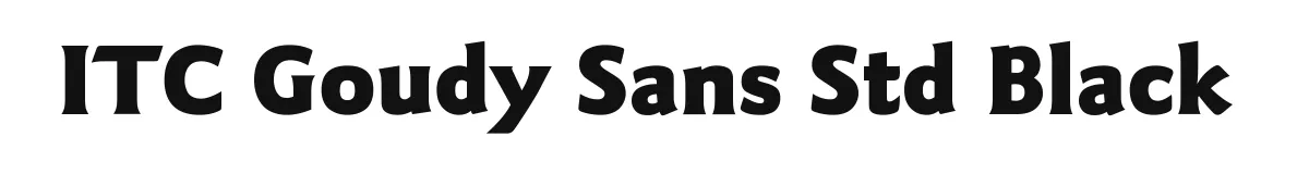 ITC Goudy Sans Std Black original font preview