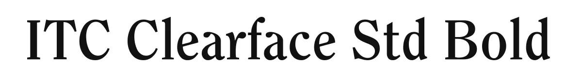 ITC Clearface Std Bold original font preview