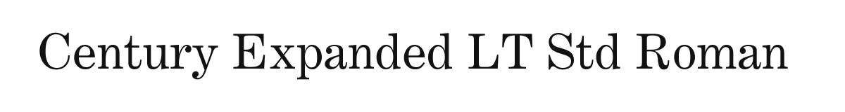 Century Expanded LT Std Roman original font preview