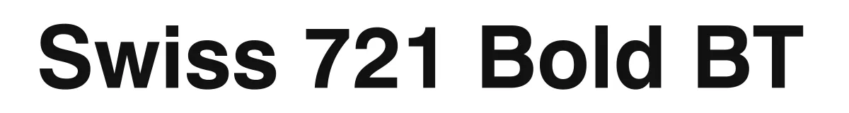 Swiss 721 Bold BT original font preview
