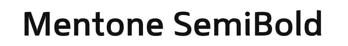 Mentone SemiBold original font preview