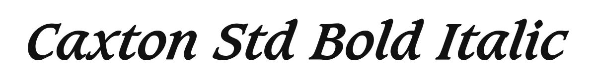 Caxton Std Bold Italic original font preview