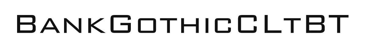 BankGothicCLtBT original font preview