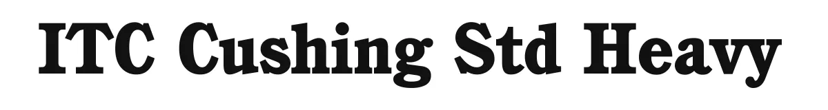 ITC Cushing Std Heavy original font preview