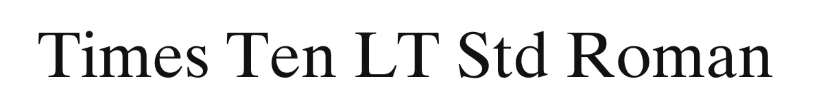 Times Ten LT Std Roman original font preview