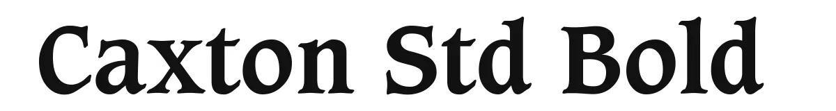 Caxton Std Bold original font preview