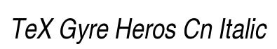 TeX Gyre Heros Cn Italic