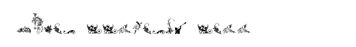Micro Fleurons Free original font preview