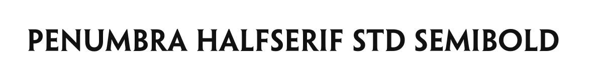 Penumbra HalfSerif Std Semibold original font preview