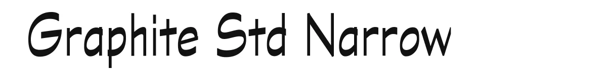 Graphite Std Narrow original font preview