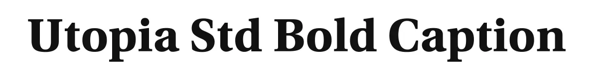 Utopia Std Bold Caption original font preview