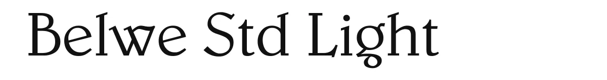 Belwe Std Light original font preview