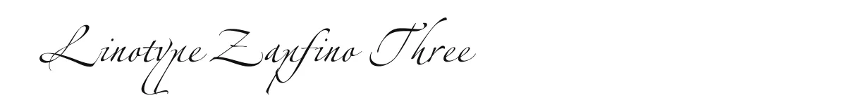 LinotypeZapfino Three original font preview