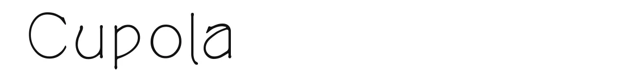 Cupola original font preview
