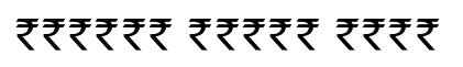 Indian Rupee Font