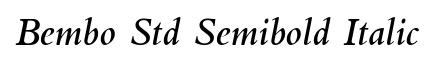 Bembo Std Semibold Italic