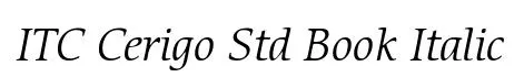 ITC Cerigo Std Book Italic