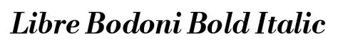 Libre Bodoni Bold Italic