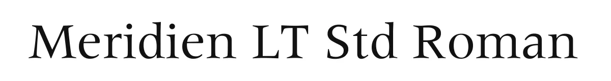 Meridien LT Std Roman original font preview