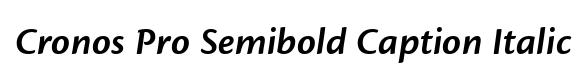 Cronos Pro Semibold Caption Italic
