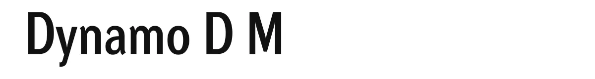 Dynamo D M original font preview