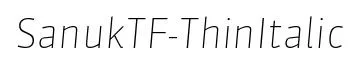 SanukTF-ThinItalic