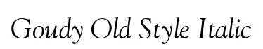 Goudy Old Style Italic