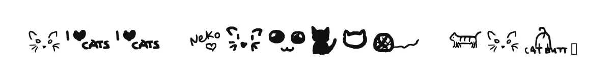 All things CAT! original font preview