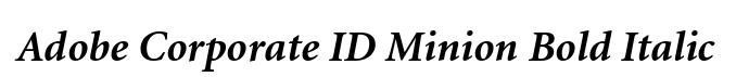 Adobe Corporate ID Minion Bold Italic