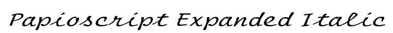 Papioscript Expanded Italic