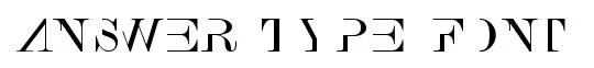 Answer Type Font