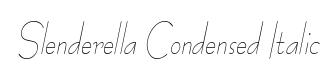 Slenderella Condensed Italic