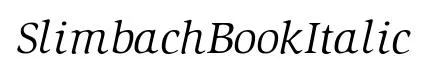 SlimbachBookItalic