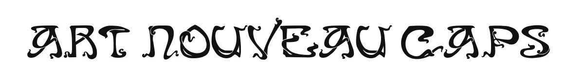 Art Nouveau Caps original font preview