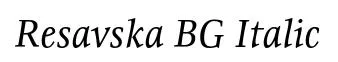 Resavska BG Italic