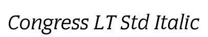 Congress LT Std Italic