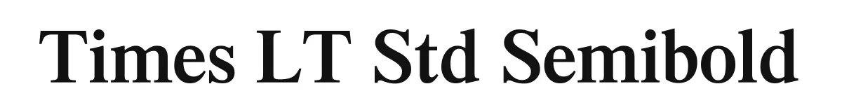 Times LT Std Semibold original font preview