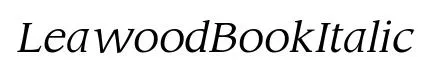 LeawoodBookItalic