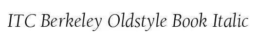 ITC Berkeley Oldstyle Book Italic