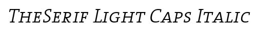 TheSerif Light Caps Italic