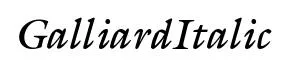 GalliardItalic