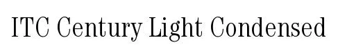 ITC Century Light Condensed