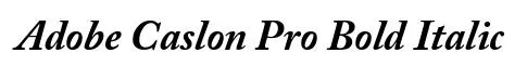 Adobe Caslon Pro Bold Italic