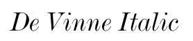 De Vinne Italic