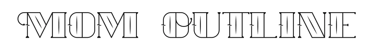 Mom Outline original font preview