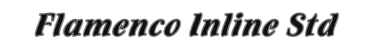 Flamenco Inline Std original font preview