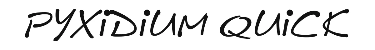 Pyxidium Quick original font preview