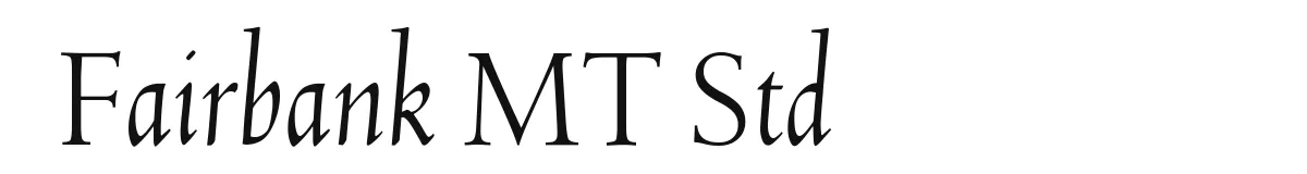 Fairbank MT Std original font preview