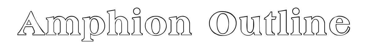 Amphion Outline original font preview